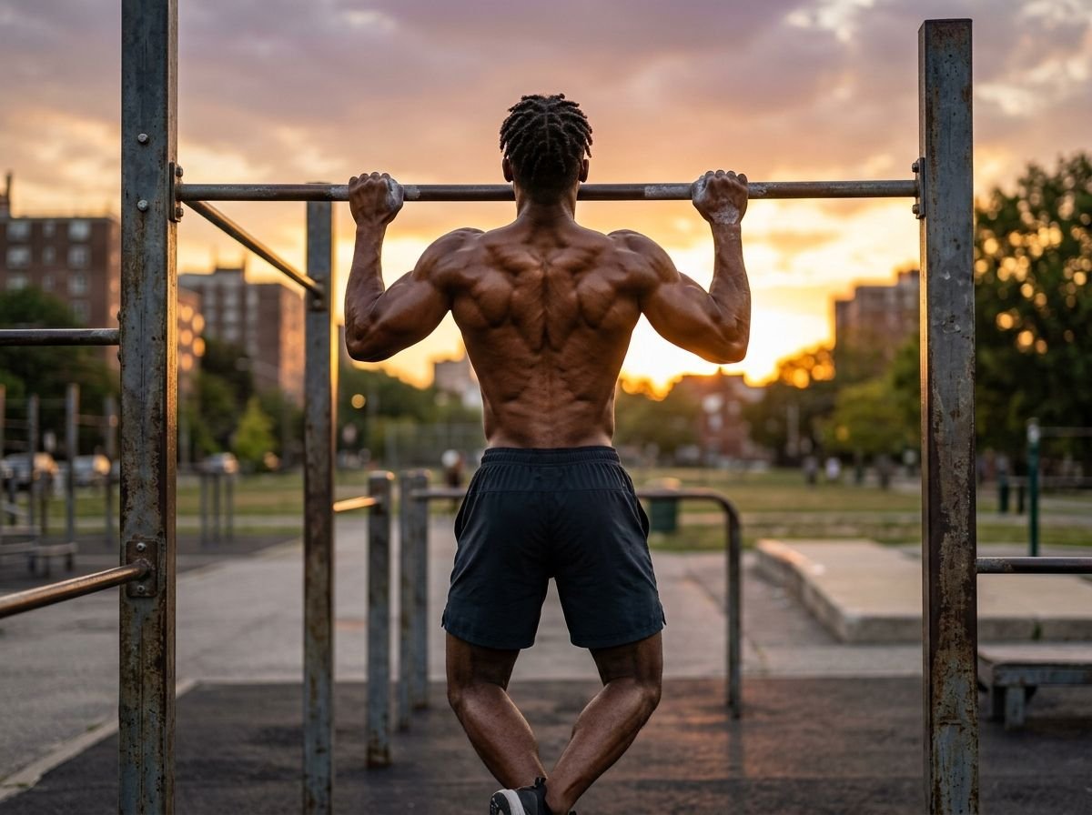 Athlete performing bodyweight strength work